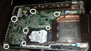 Hp dv6 нет питания процессора